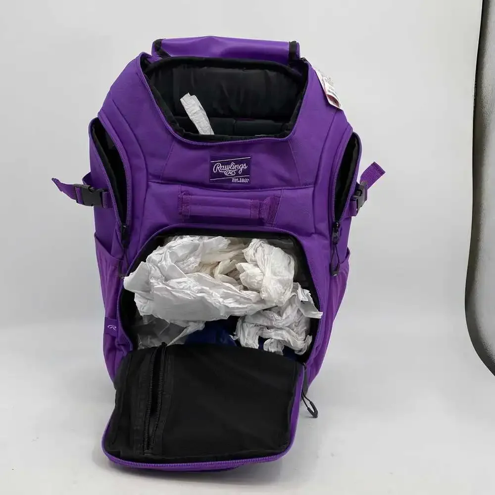 Rawlings Kids Purple Backpack | Adjustable OS Bag